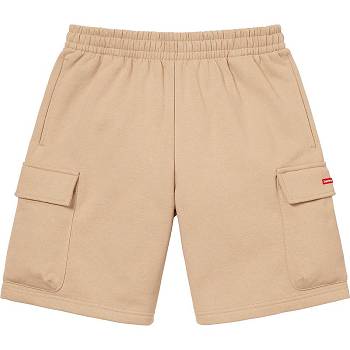 Brown Supreme Small Box Baggy Cargo Sweat Shorts | Supreme 263JJ